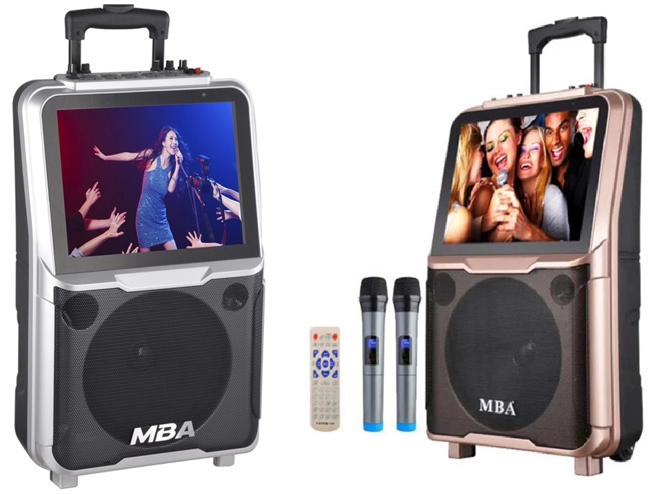 loa kéo vỏ nhựa có màn hình LCD